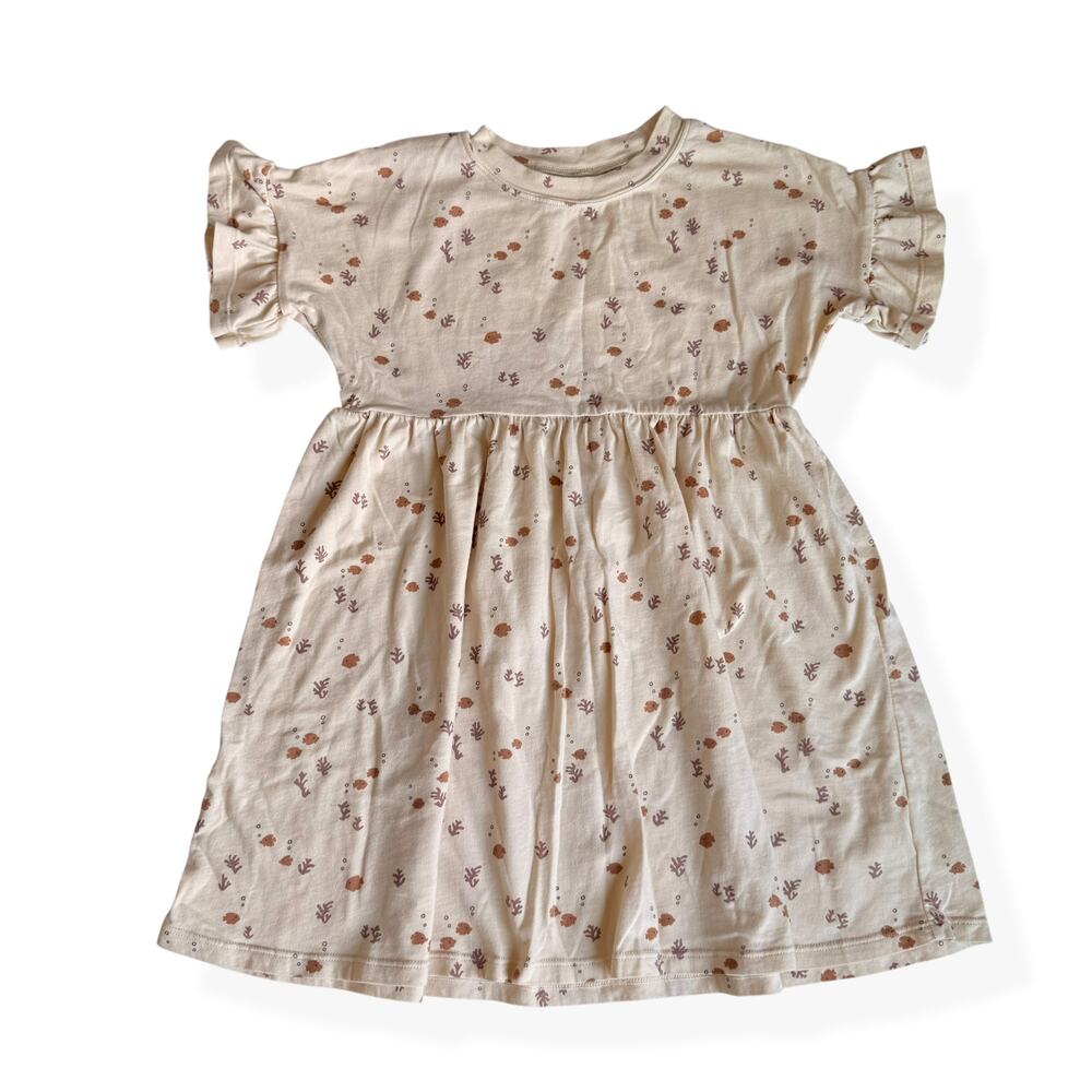 Rylee and Cru Angelfish Girls Dress Cream Ocean Neutral Cotton 6-7
